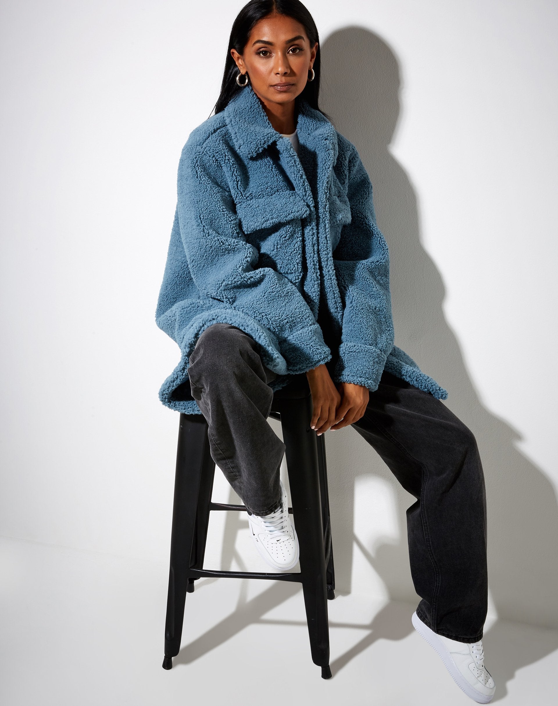 Image of Marcella Shirt in Borg Slate Blue