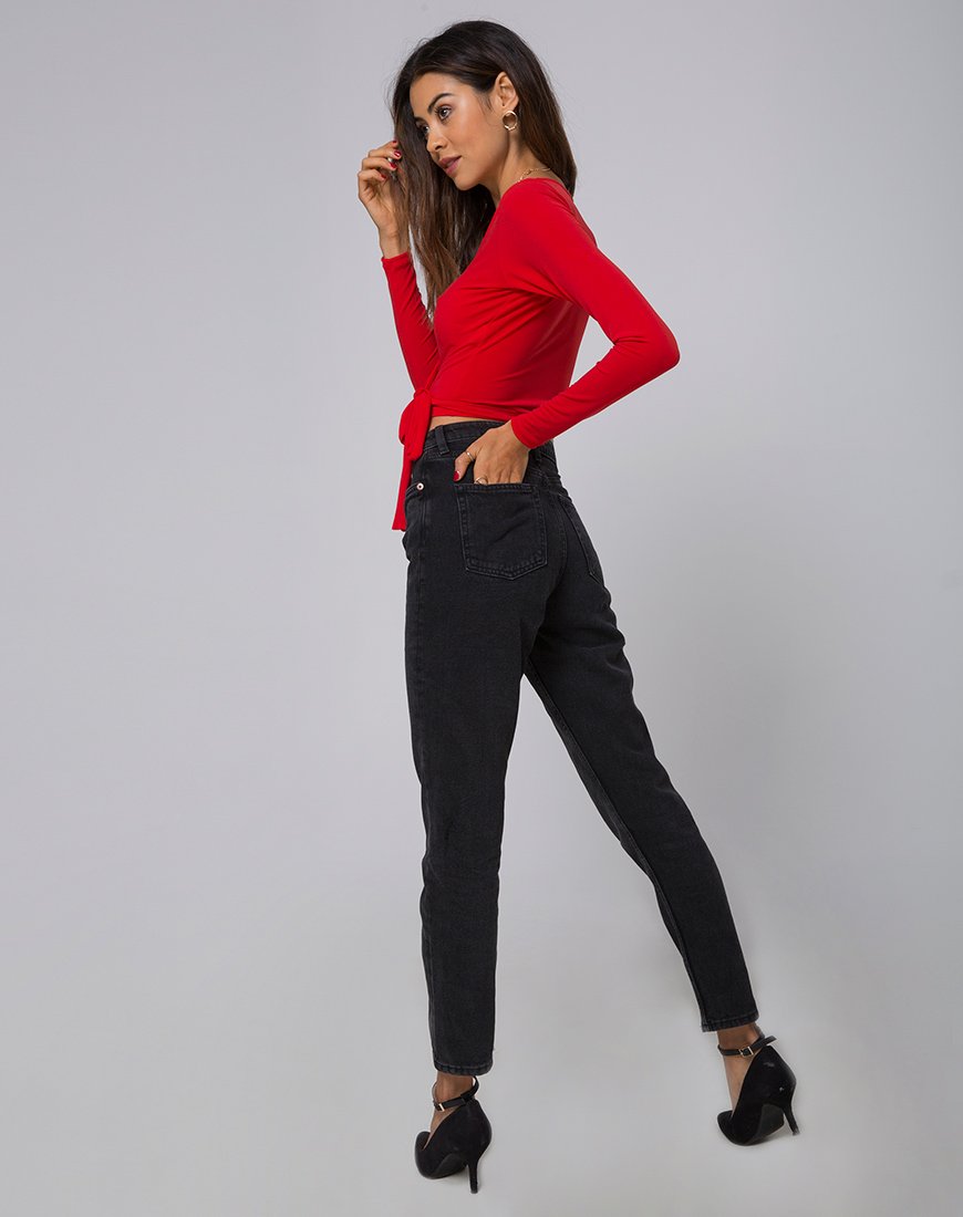 Image of Marche Wrap Top in Red