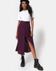 Image of Marni Midi Skirt in Skater Polka Wine