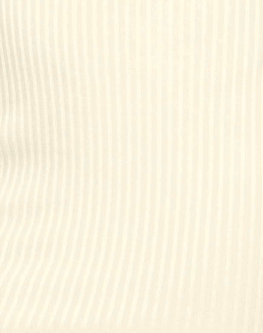 Image of Marsha Cold Shoulder Dress in White Rib