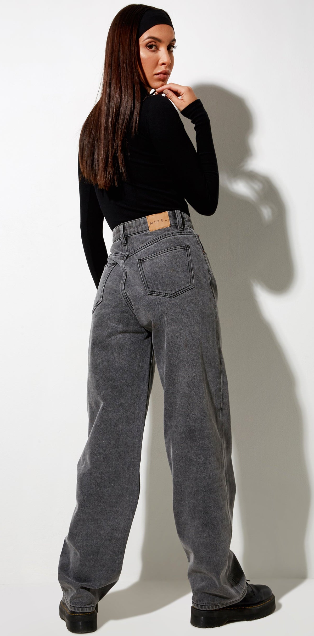 Wide Leg Grey Denim Jeans | Parallel – motelrocks-com-us