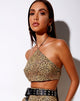 Image of Maudy Crop Top in Mini Tiger Brown