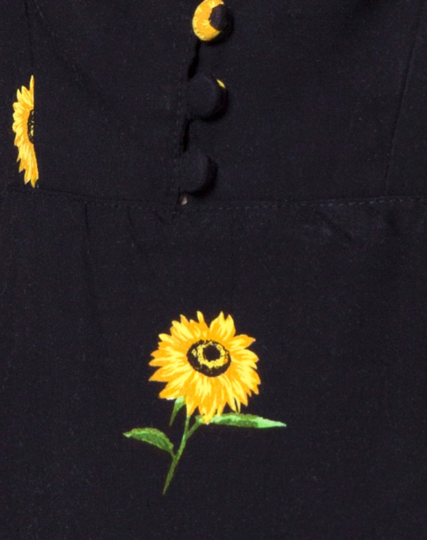 Image of Medina Slip Dress in Ditsy Sunflower