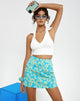 Image of Motel X Barbara Kristoffersen Pelmo Mini Skirt in Retro Daisy Blue