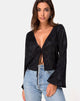 Image of Merida Top in Satin Rose Black