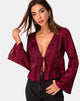 Image of Merida Top in Satin Rose Burgundy