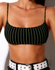 Image of Micro Crop Top in Neon Pinstripe