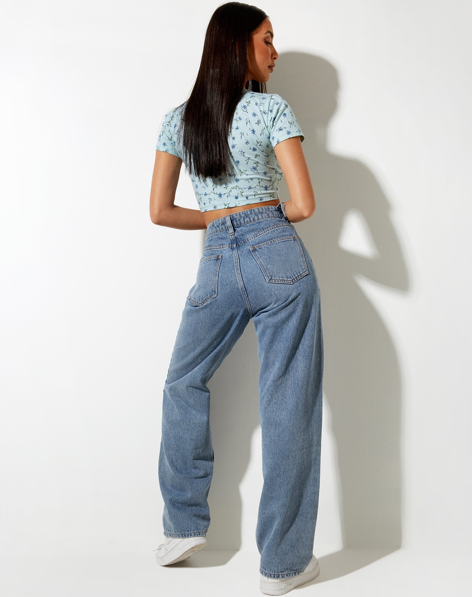 Image of Mieye Crop Top in Pretty Petal Green