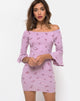 Image of Migare Bodycon Dress in Forget Me Not Lilac