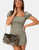 Image of Milina Dress in Satin Khaki