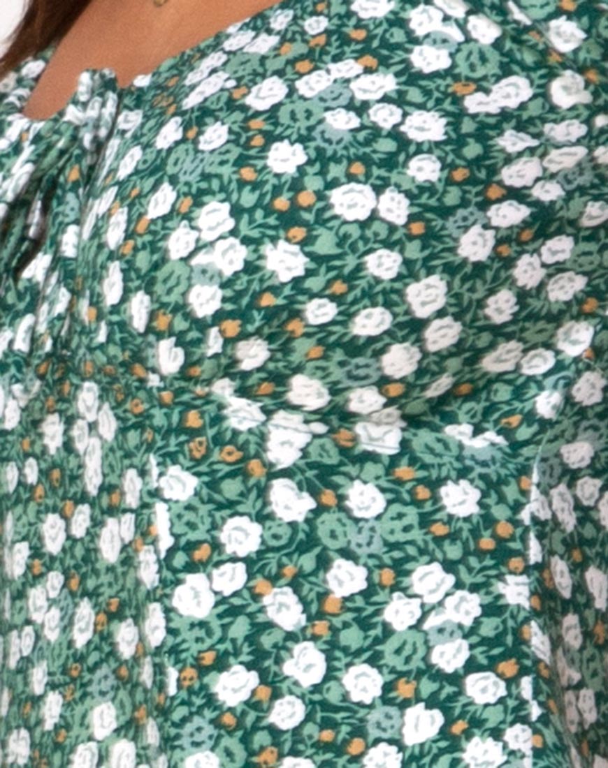 Milla Dress in Floral Field Green Milla Dress in Floral Field Green