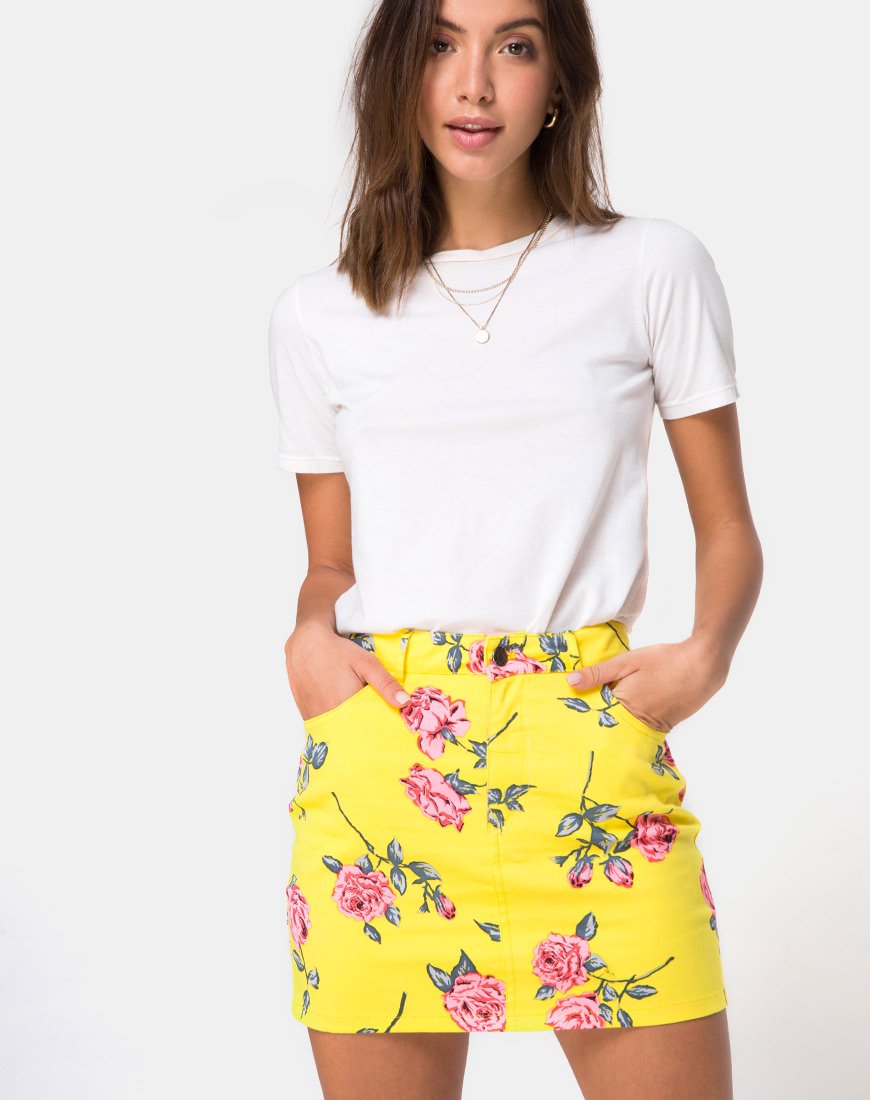 Image of Mini Broomy Skirt in Candy Rose Yellow