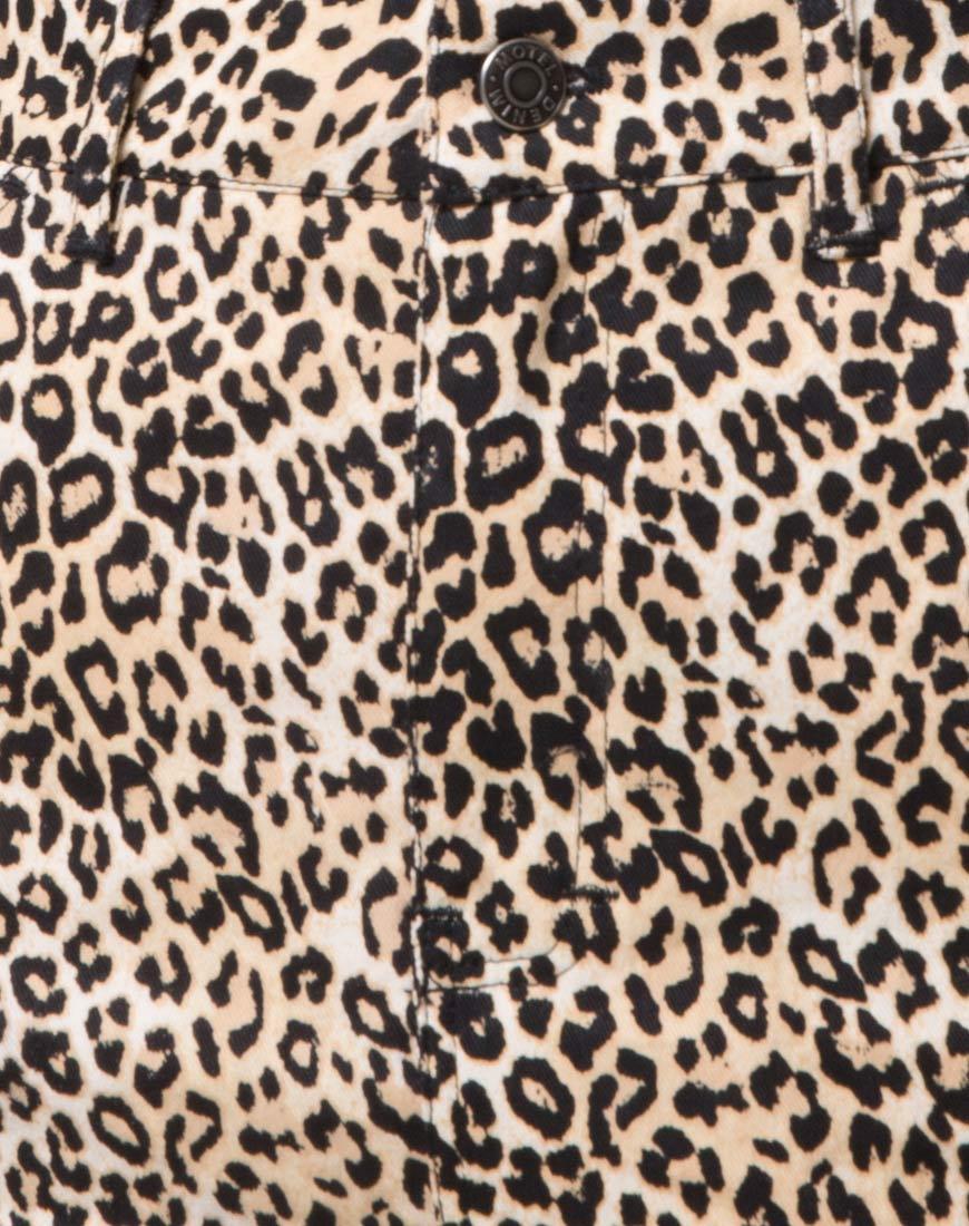 Image of Mini Broomy Skirt in Rar Leopard Brown