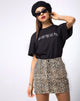 Image of Mini Broomy Skirt in Rar Leopard Brown