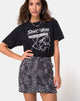 Image of Broomy Skirt in Grey Rar Leopard Print