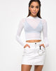 Image of Mini Broomy Skirt in White