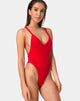 Image of Miro Swimsuit in Red Rib