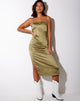 Image of Mirzani Midi Dress in Satin Olive