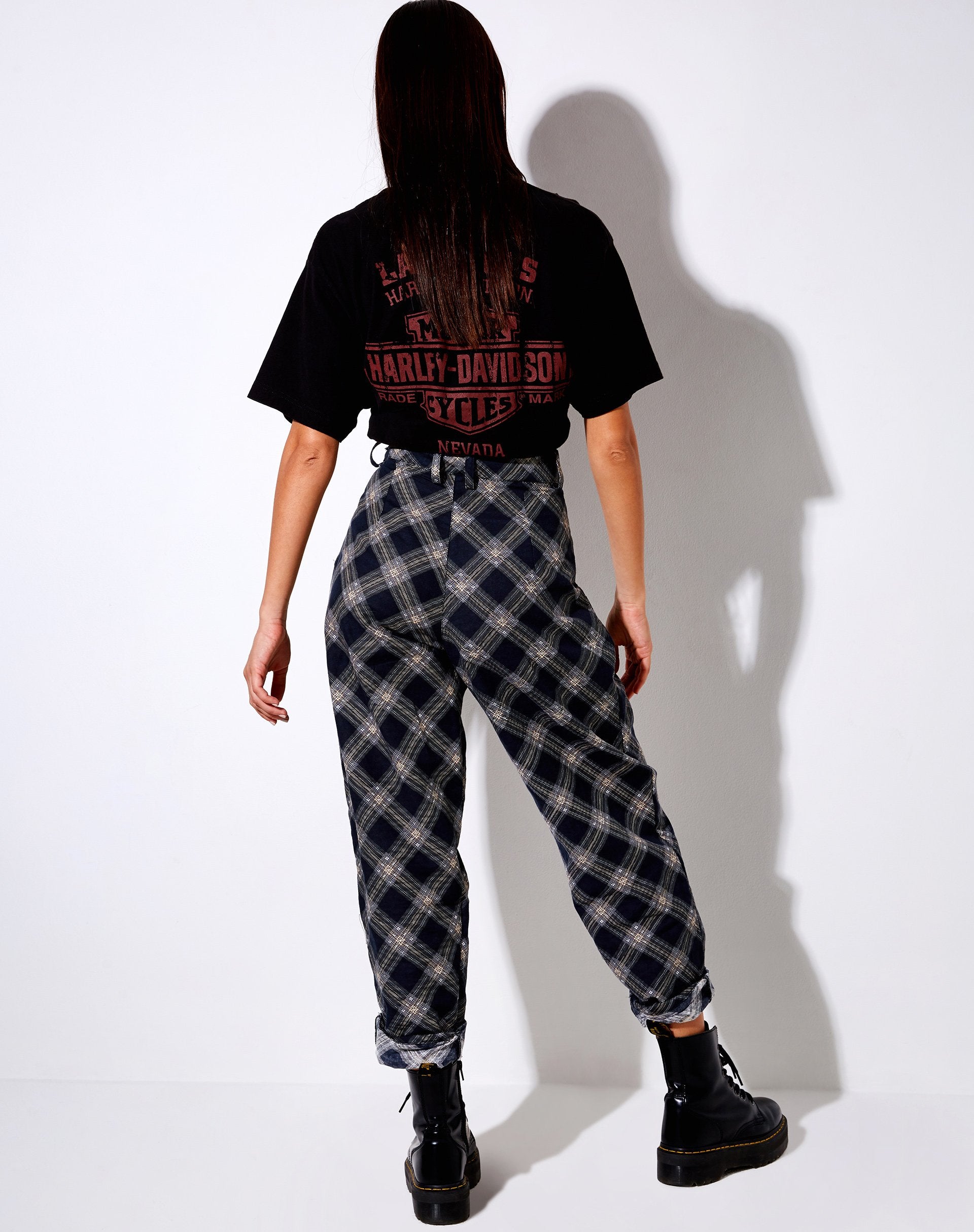 Image of Misca Trouser in 20s Check Black and Grey