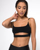 Image of Mish Cutout Crop Top in Black Clasp Gold