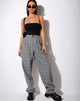 Image of Misha Wide Leg Trouser in Houndstooth Black