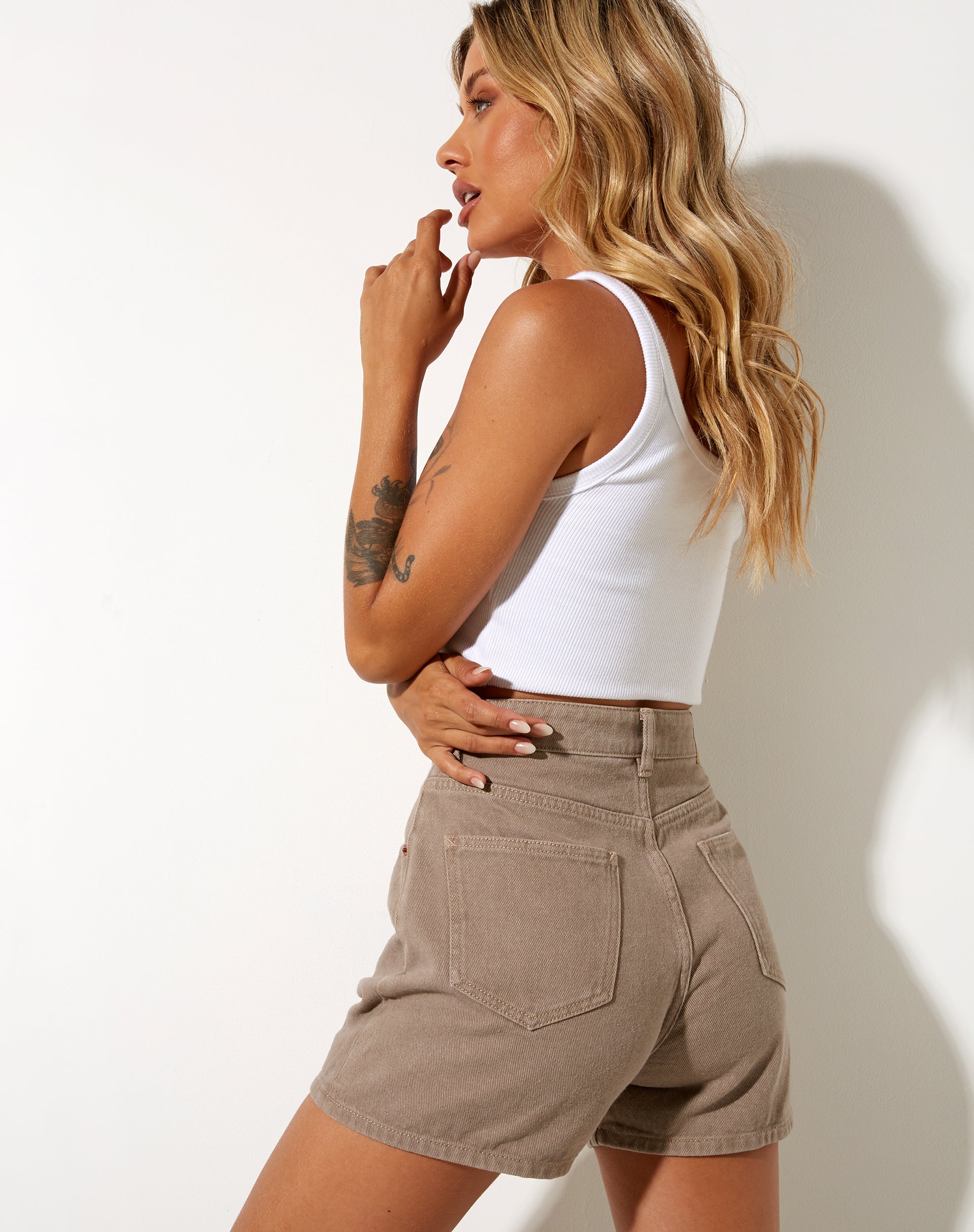 Olive best sale jean shorts