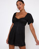 Image of Monali Playsuit in Satin Cheetah Black