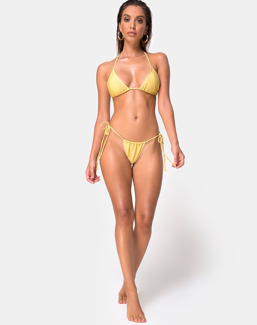 Image of Mone Bikini Top in Golden Glitter