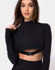 Image of Monec Crop Top in Black Buckle