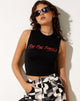 Image of Monlo Vest Top in Black For The Thrills