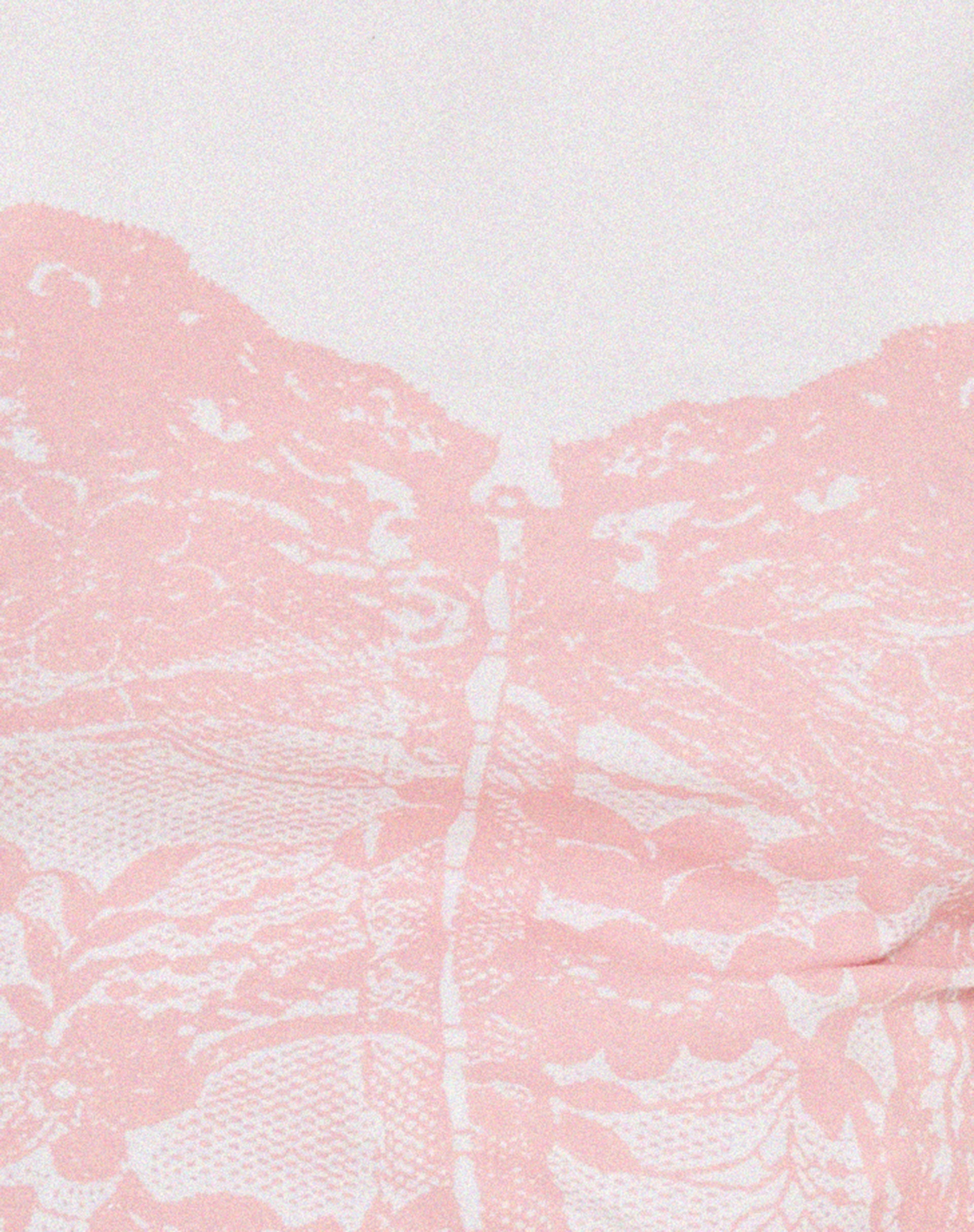 Monlo Vest Top in White Pink Corset Print