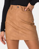 Image of Mori Skirt in PU Brown