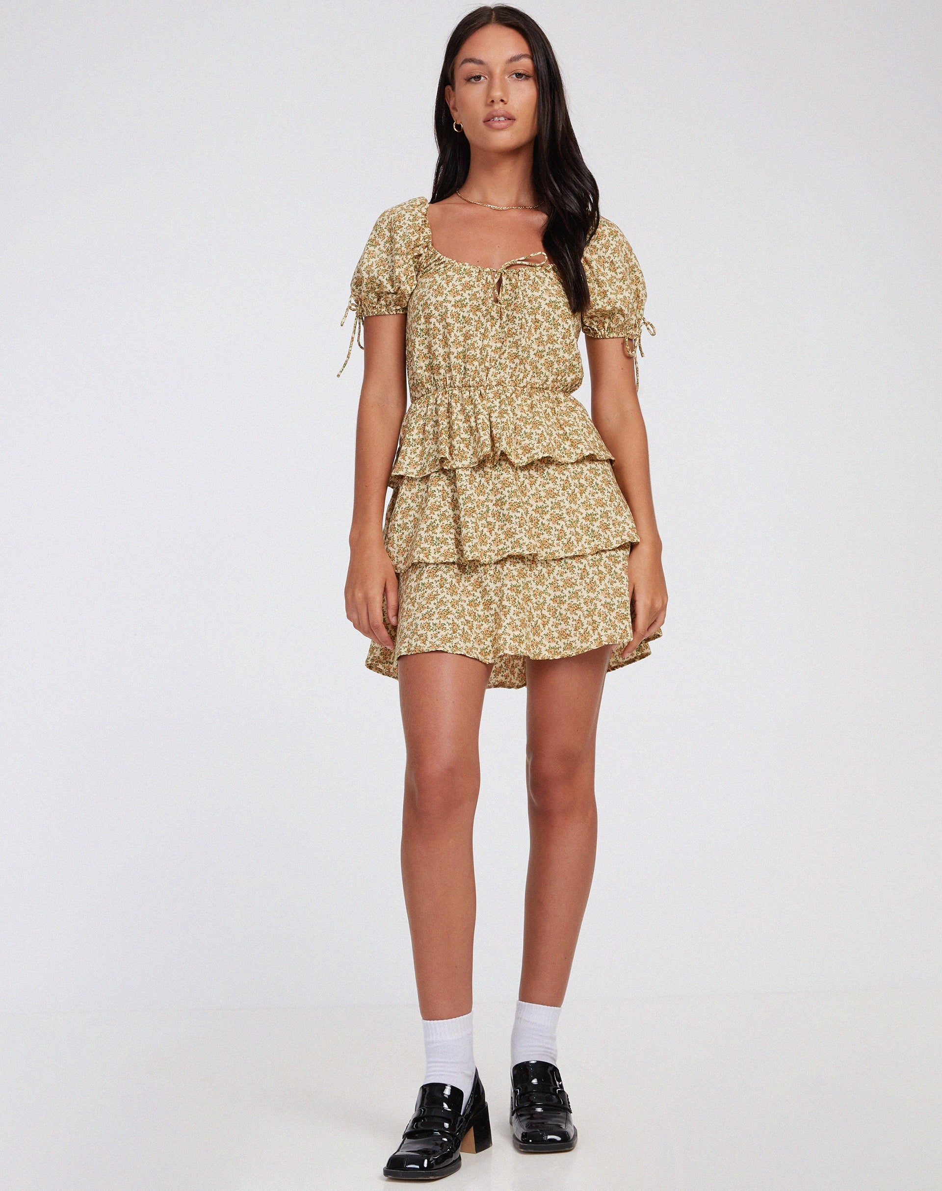 IMAGE OF Mosere Mini Dress in Washed Ditsy