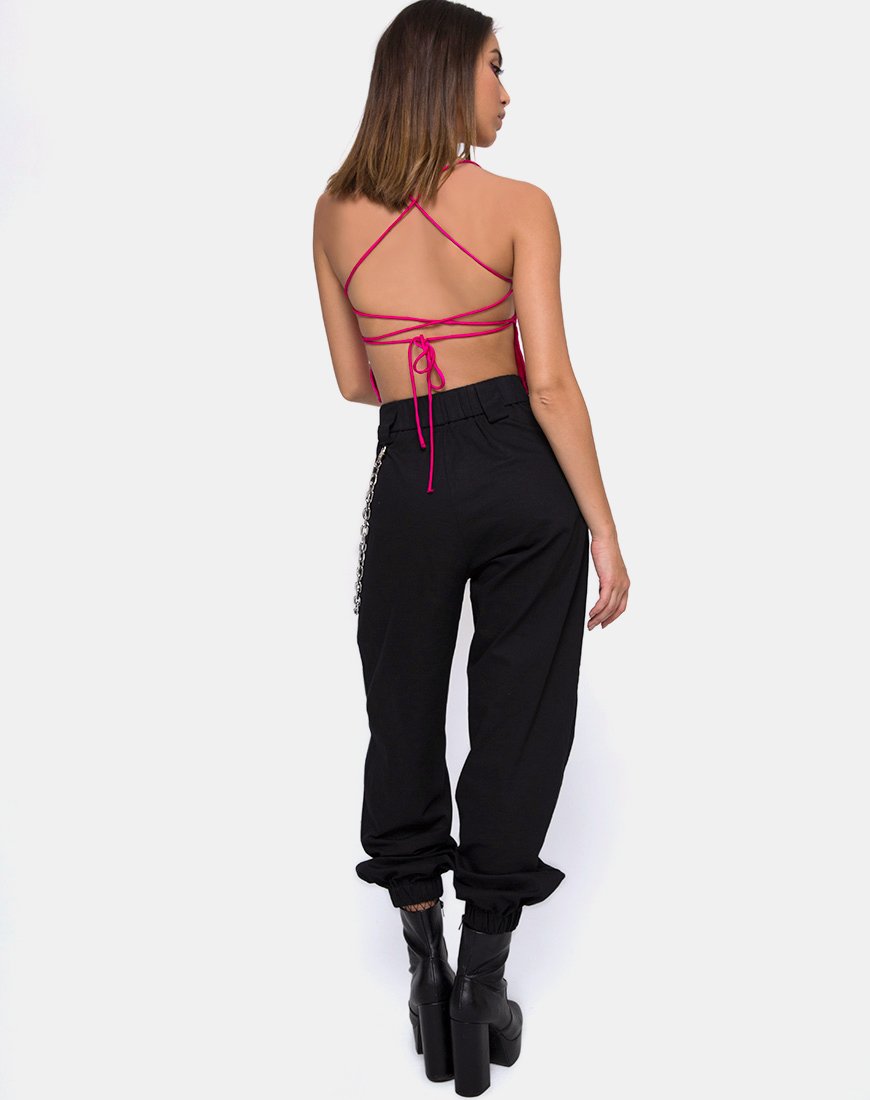 Image of Mosley Cami Top in Fuschia Satin Pink