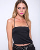 Image of Mosley Cami Top in Satin Black