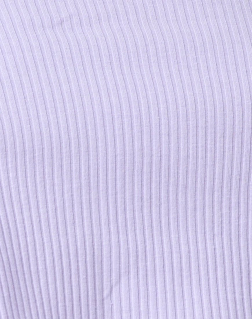 Image of Moss Crop Jumper in Lilac Rib