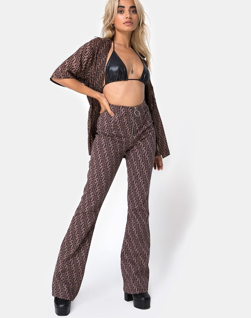 Zolia Highwaisted Trousers in Chinese Moon