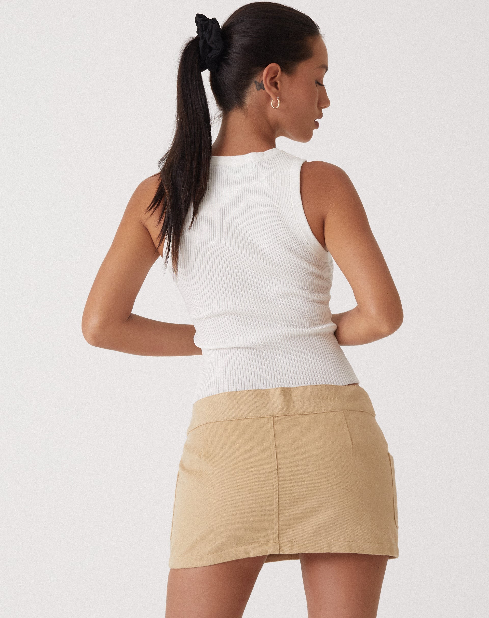 Tan Cargo Micro Mini Skirt | Stina – motelrocks-com-us