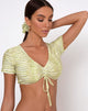 Image of Nachi Bikini Top in Croc Green