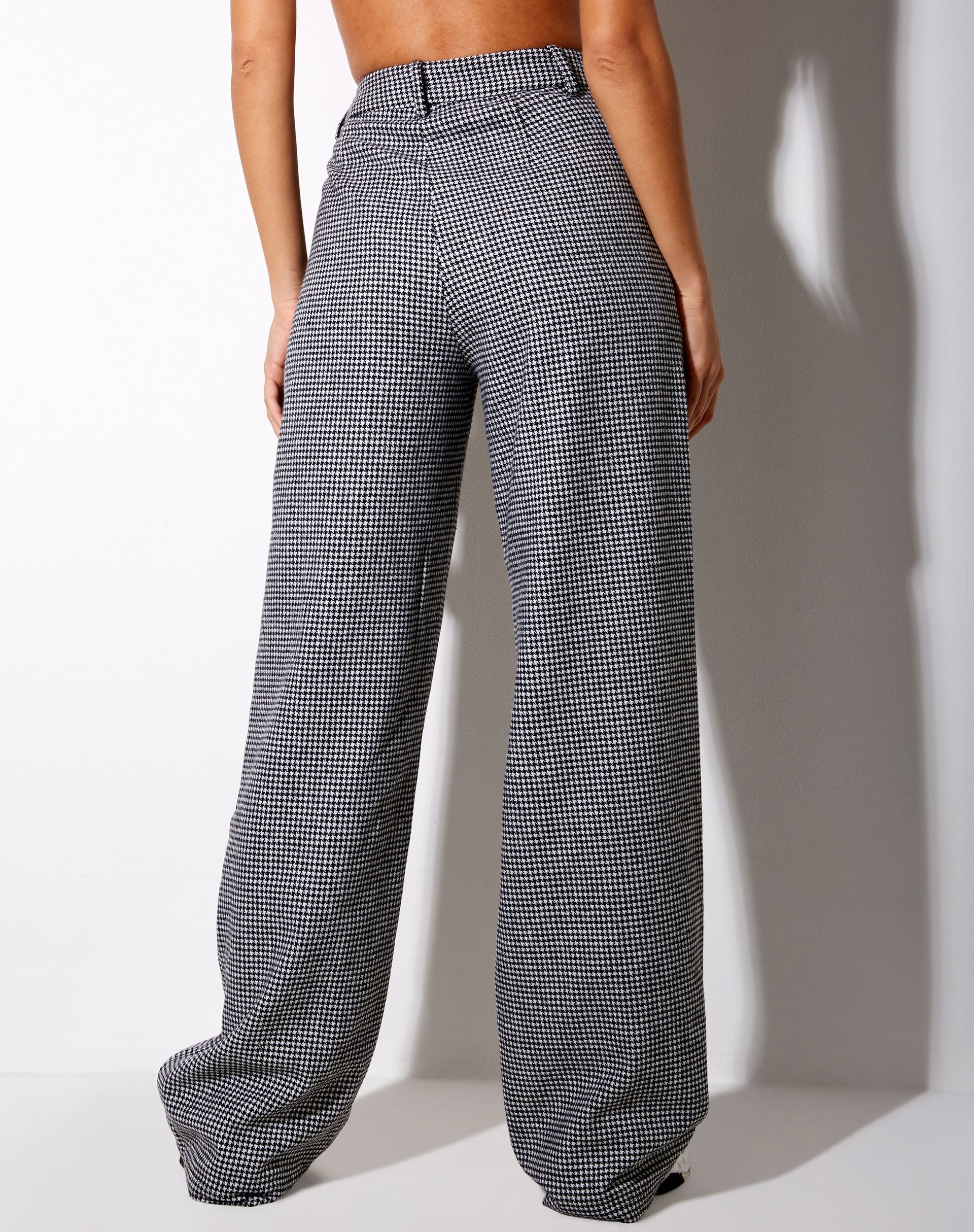 Image of Natania Trouser in Dogtooth Black and White