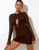 Image of Nebel Mini Dress in Mesh Chocolate