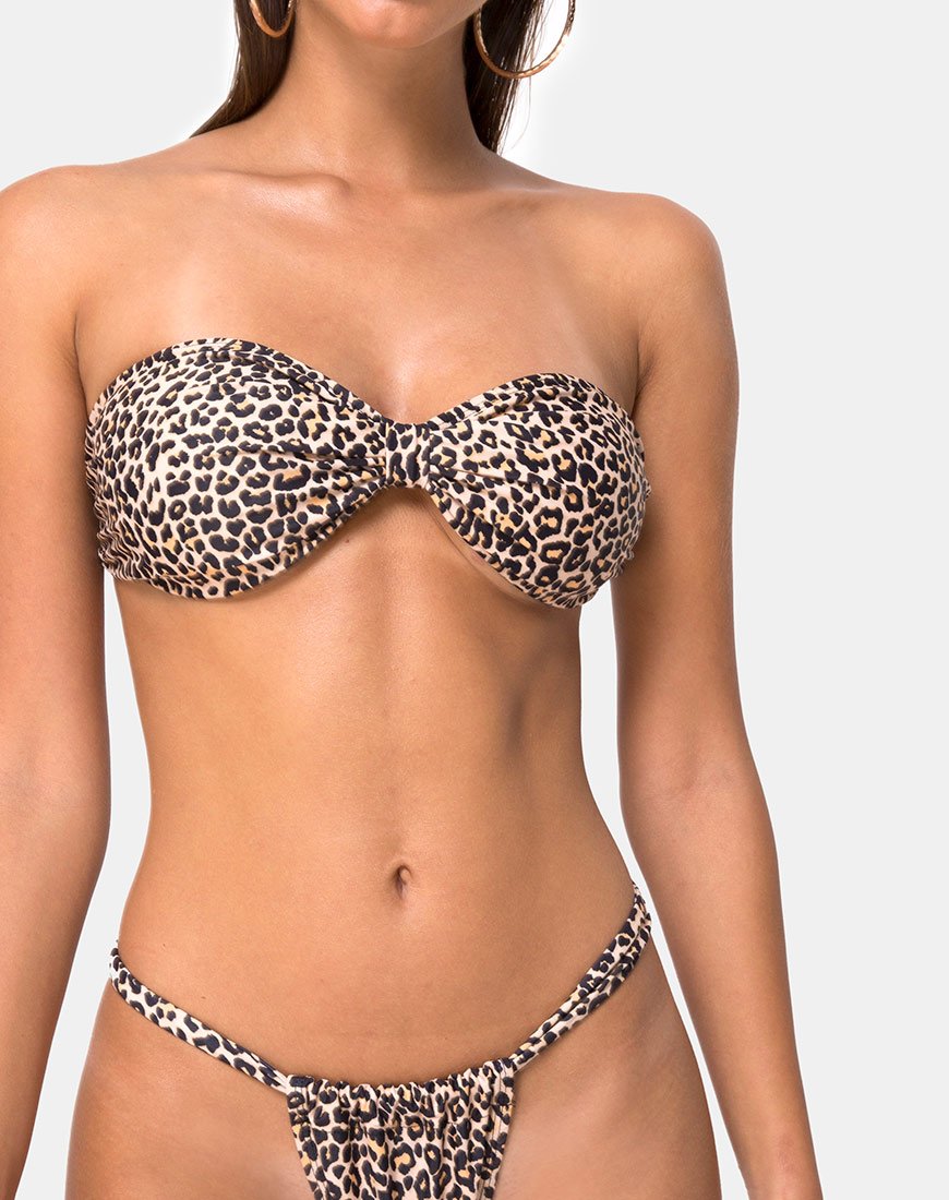 Image of Nevada Bikini Top in Rar Leopard
