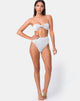 Image of Nima Bikini Bottom in Crinkle Rib White