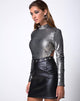 Image of Nix Bodice in Fishcale Matte Sequin Silver