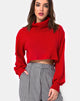 Image of Nizer High Neck Jumper in Red