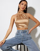 Image of Noela Top in Satin Golden Sand