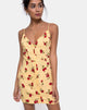 Image of Novia Slip Dress in Falling Rose Yellow