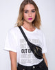 Image of Oversize Basic Tee in Out of Order  White