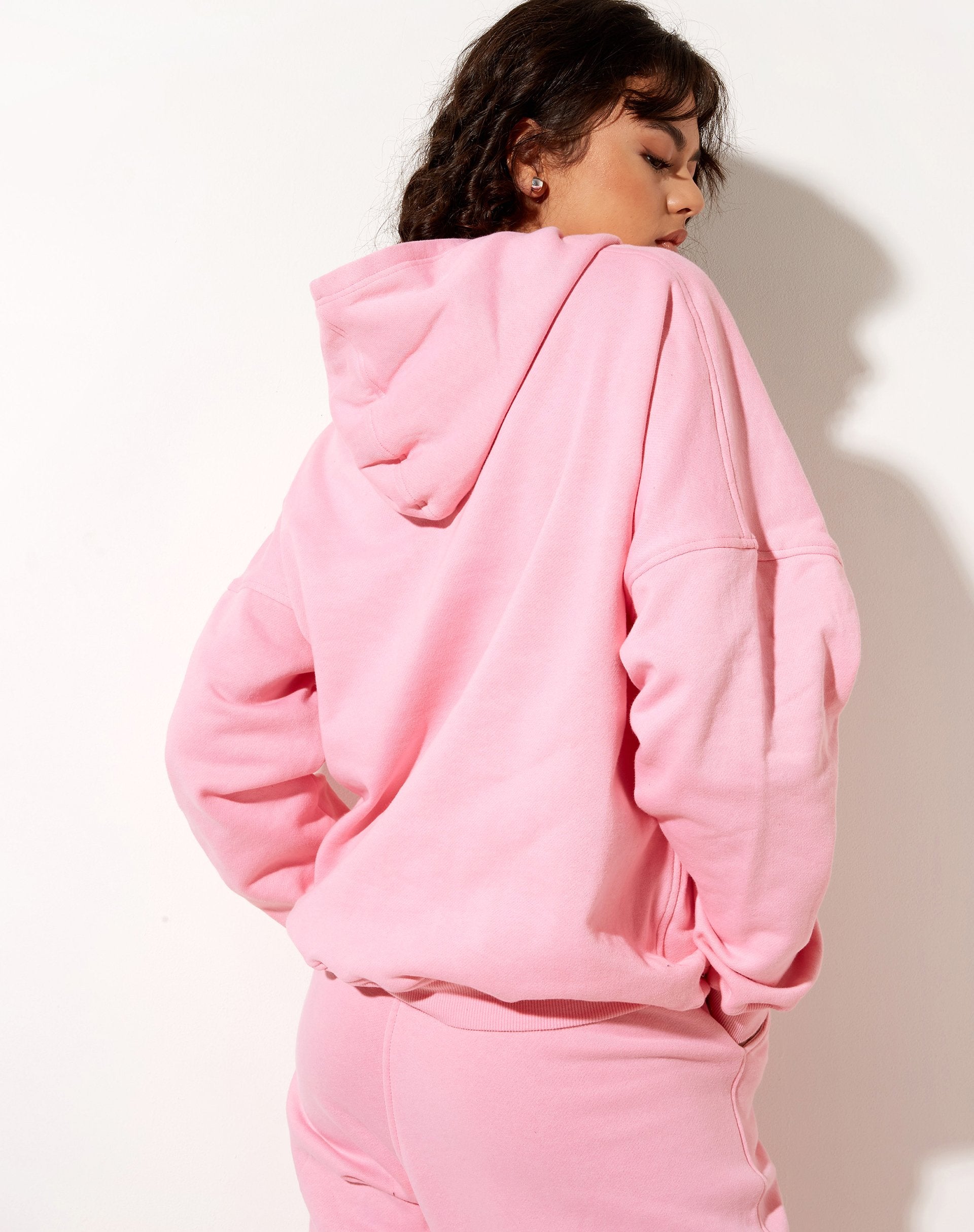 Image of Oversize Hoodie in Peony Pink Nothing Personal