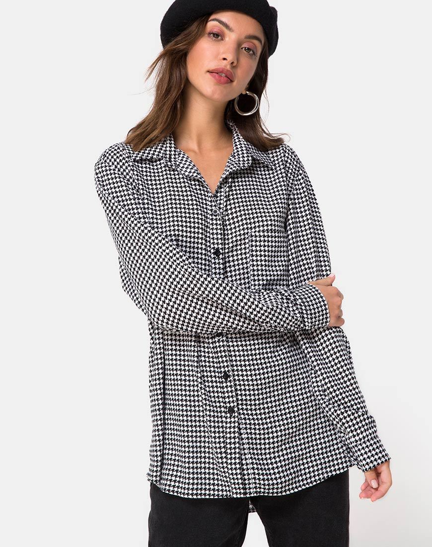 Image of Oxford Shirt in Dogtooth